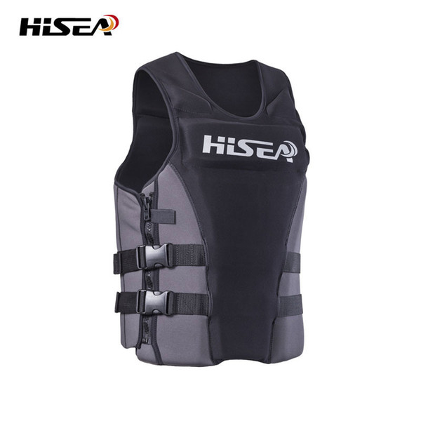 Wholesale- Men's Life Vest Adult Women's Vest Grey Neoprene Vest for Surfing Fishing Swimming Drifting