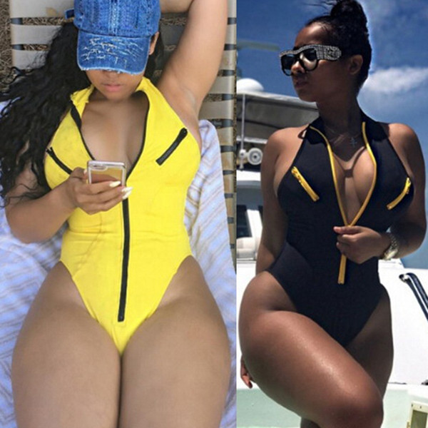 2018 Summer Sexy One Piece Swimsuit Monokini Women Swimwear Bathing Suit Push Up Padded Bikini Bikini Women Suits sexy monokini