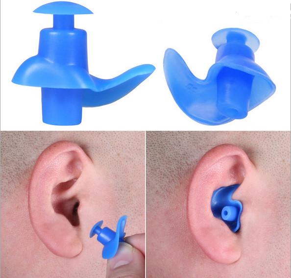 1 pair Durable Soft Silicone Ear Plugs Ear Protector Earplug adult men and women swimming waterproof spiral earplugs With Box Multicolor