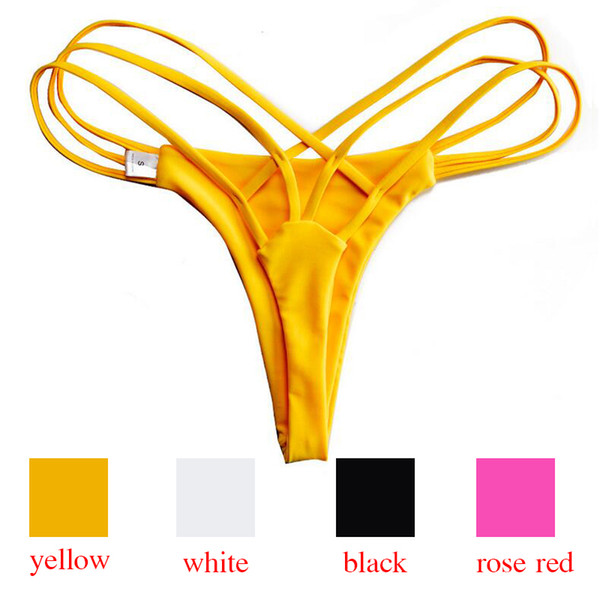 2018 Sexy Woman Bikini Bottoms Swimwear Swim Shorts Swimwear Female mayo Beach Wear Lady's Hipster Briefs Cut Out Thong