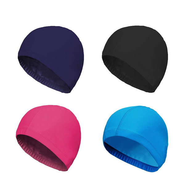 unisex pure color swimming caps for mens