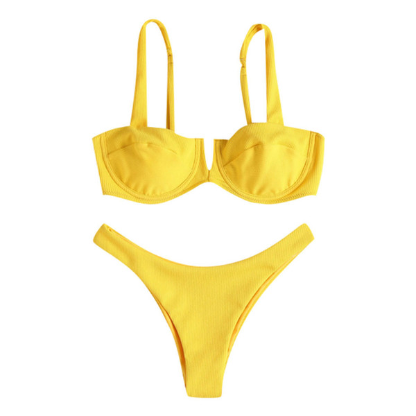 Swimwear Women Bandage Bikini Set Push-up Brazilian Swimwear Beachwear Swimsuit Bikinis 2019 Mujer Women Bikini