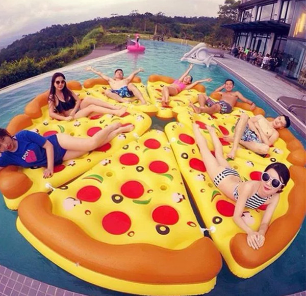 PVC Environmental Protection Water Inflatable Pizza Floating Adult Water Sports Goods Beach and Swimming Pool Recreation