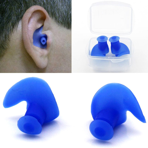 1 Pair Waterproof Swimming Professional Silicone Swim Earplugs for Adult Swimmers Children Diving Soft Anti-Noise Ear Plug