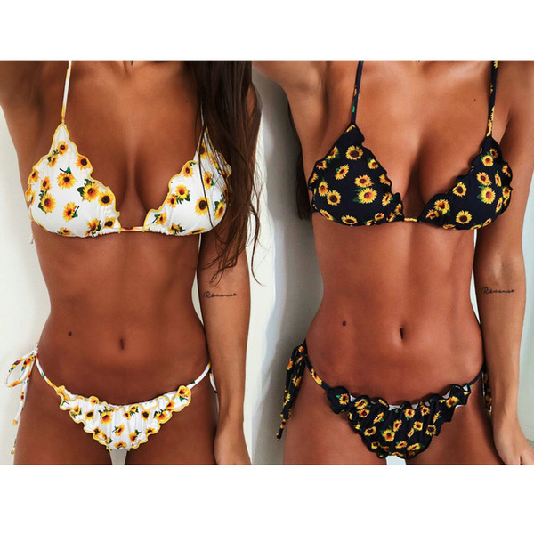 New Fastion Sexy Brazilian Bikinis Women Swimwear Swimsuit Push Up Bikini Set Halter Top Beach Bathing Suits Swim Wear