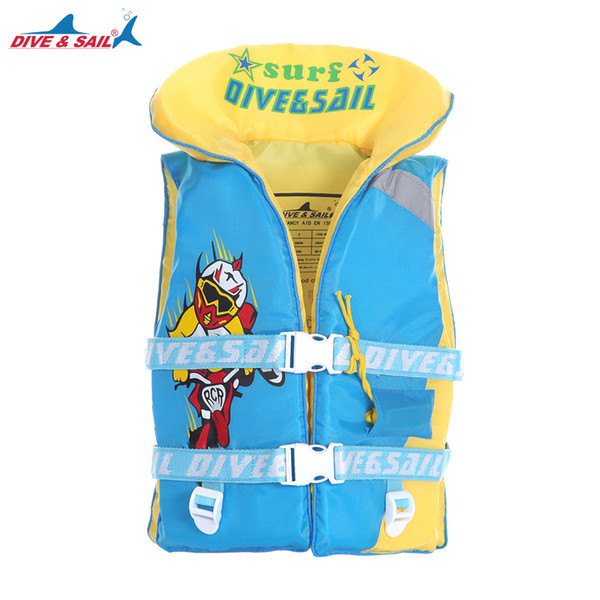 DIVE&SAIL Child Life Vest Jacket Boys Girls 210D Cloth+High Buoyancy Cotton Life Vest for Water-skiing Swimming Drifting Surfing