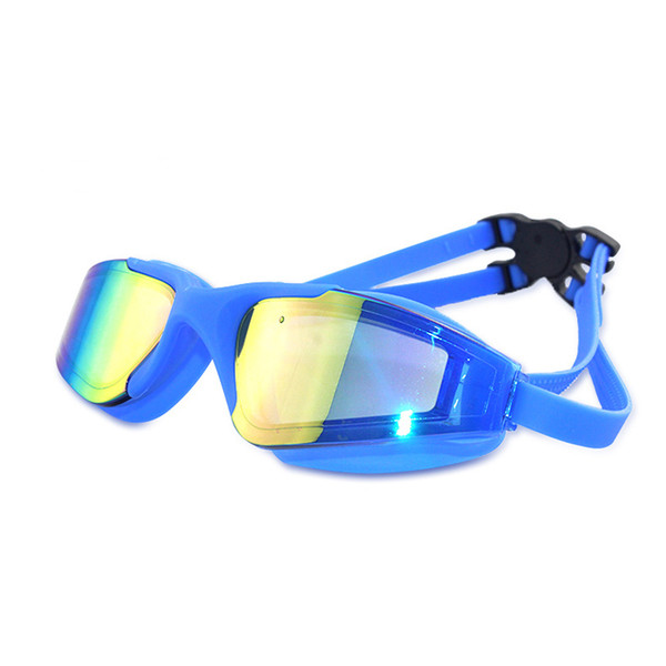 High definition antifogging swim goggles large frame silicone no leaking men women dazzle lenses swimming goggles