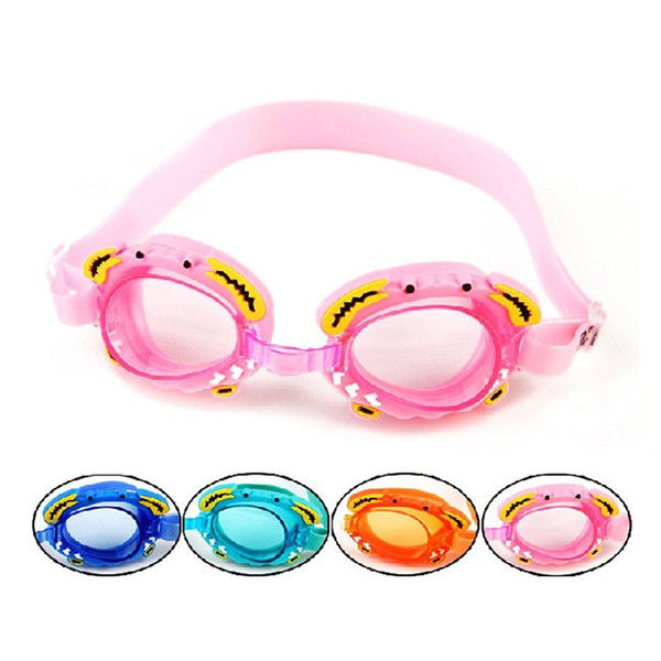 Waterproof Swimming Goggles Children Kids Boys Girls Diving Glasses With Earplug Nose Clip Swim Eyewear Crab Bee Children Swimming Glasses