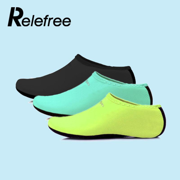 Relefree Men/ Women Water Sport Shoes Nylon + Neoprene Mesh Aqua Socks Yoga Exercise Pool Beach Dance Swim Slip Surfing Shoes