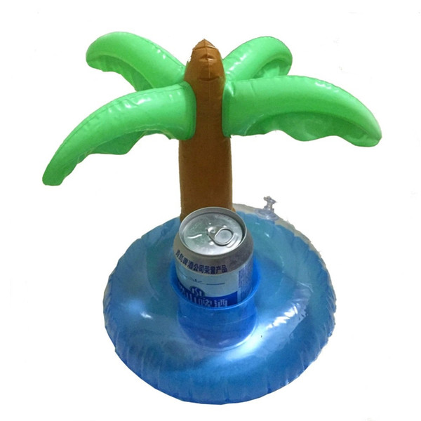 New Inflatable Plam Tree Drink Pool Float Inflatable Plam Tree Coasters Cola Beverage Cup Holder Event Christmas Party Supplies