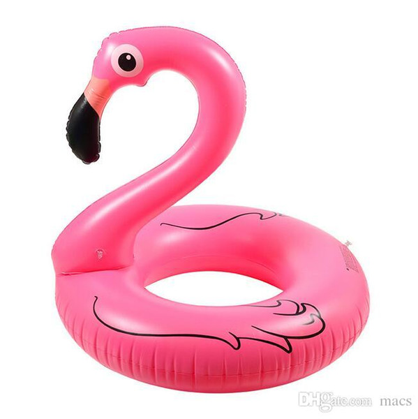 120 cm Fast Inflatable Swimming Ring Pink Swan Laps Pool Party Float Toy Holiday Flamingo Beach Swimming Ring Animal Lifebuoy Vest DHL Free