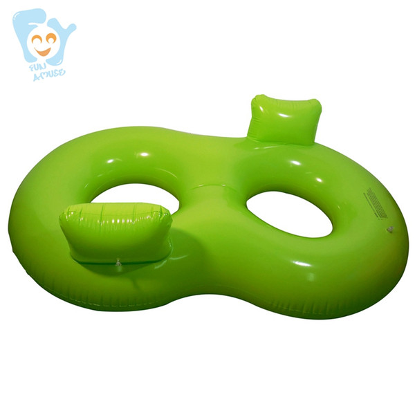 Men Women Inflatable Double Person Swim Tube Ring Twin Adults Pool Floats Pool Fun Water Toys Air Longue