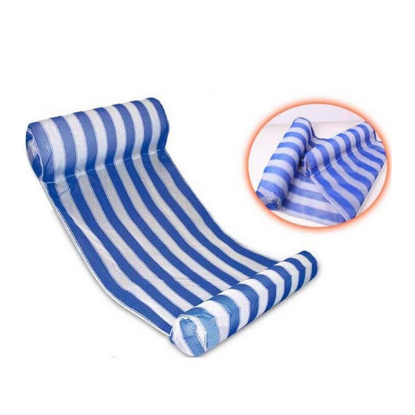 3 Colors Summer Swimming Pool Inflatable Floating Water Hammock Lounge Bed Chair Summer Inflatable Pool Float Floating Bed