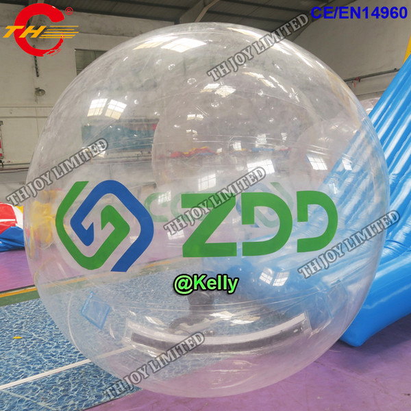 free air ship 2m/6.6ft inflatable water walking ball, commercial durable clear walk in plastic bubble ball, transparent walk on water ball