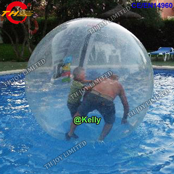 multi color choices water walking ball for sale, 1.6m/2m inflatable water ball walk on water, human zorb inside transparent bubble balls