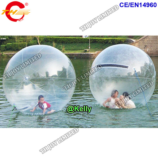 1.6m 2m dia inflatable water ball walk on water for sale commercial human zorb bubble balls clear PVC human water rolling balls