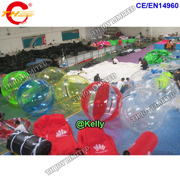 free door shipping kid adult water walking ball for sale, play on grassland water snow rolling balls, swimming pool water zorb balls