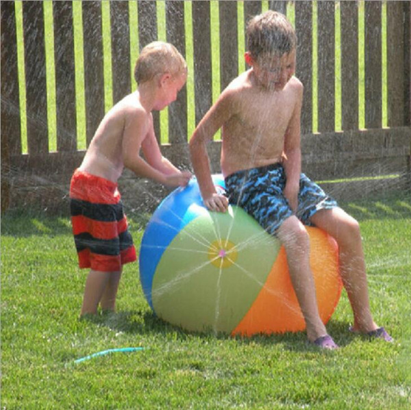 2017 Inflatable Beach Water Ball Outdoor Sprinkler Summer Inflatable Water Spray Balloon Outdoors Play In The Water Beach Ball