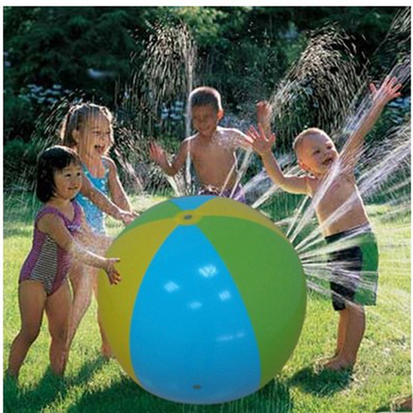 Inflatable Beach Water Ball Outdoor Sprinkler Summer Inflatable Water Spray Balloon Outdoors Play In The Water Beach Ball 10PCS 3010003