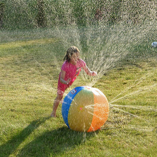 2017 Inflatable Beach Water Ball Outdoor Sprinkler Summer Inflatable Water Spray Balloon Outdoors Play In The Water Beach Ball 60cm