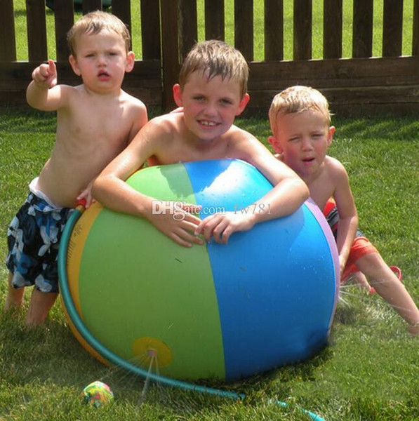 New 60CM Inflatable Inflatable Beach Water Ball Outdoor Sprinkler Summer Inflatable Water Spray Balloon Outdoors Play In The Water Beach Bal