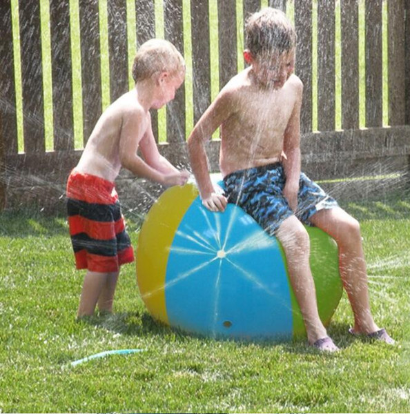 Inflatable Beach Water Ball Outdoor Sprinkler Summer Inflatable Water Spray Balloon Outdoors Play In The Water Beach Ball KKA1473