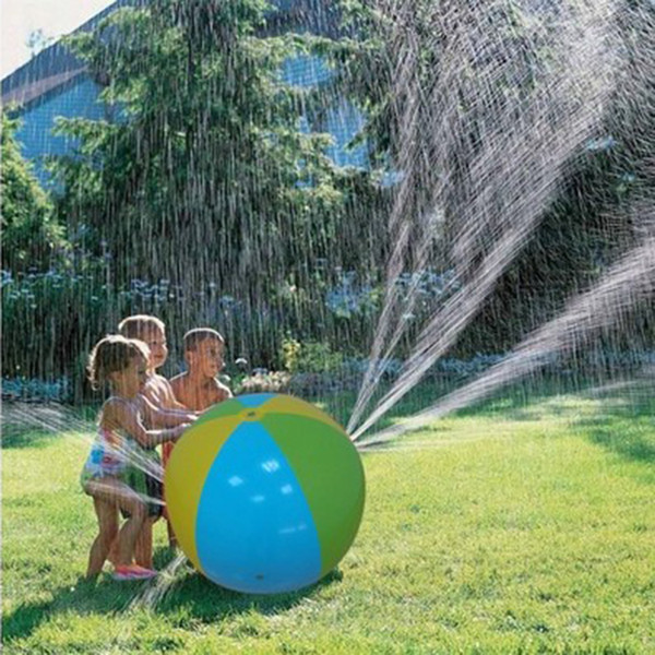 Mixed Color Inflatable Beach Water Ball Outdoor Sprinkler Summer Inflatable Water Spray Balloon Outdoors Play In The Water Beach Ball3010003