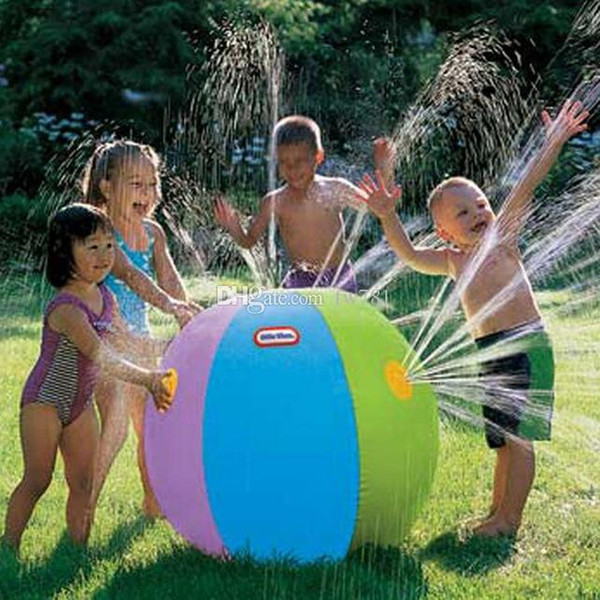 New 60CM Inflatable Spray Water Ball Children's Summer Outdoor Swimming Beach Pool Play The Lawn Balls Playing Smash It Toys