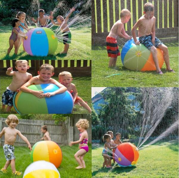 Children Summer Inflatable Water Spray Environmental Balls Outdoor Sport Swimming Party Kids Playing Inflated Game Toy 60CM 75CM