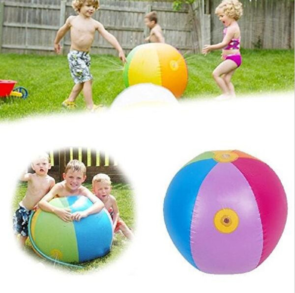 Inflatable Water Spray Ball Outdoor Fun Hot Toys Swimming Party Favors Children Summer Favorite Water Playing Inflated Toy Balls 60cm 75cm