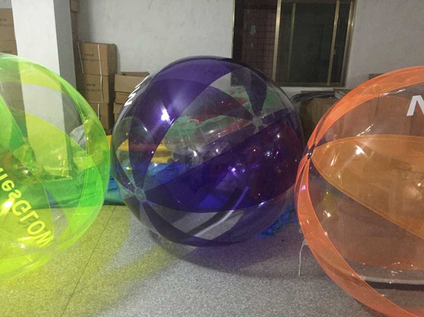 Hot Sale Inflatable Water Walking Ball Colorful Water Game Ball for Kids and Adults T-Zipper Color Bubble Ball