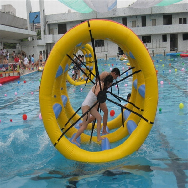Free shipping Inflatable roller waterpark funny Roller wheel in CE ROHS 0.9mm PVC tarpaulin