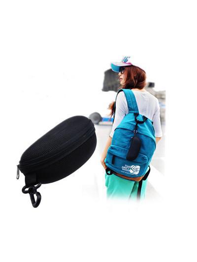 Hot New Arrival Portable Zipper Eye Glasses Sunglasses Clam Shell Hard Case Protector Free Shipping 60pcs
