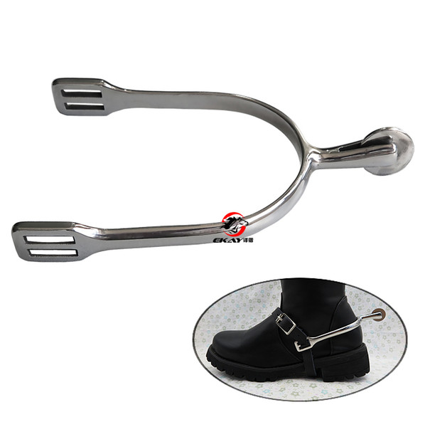 Free shipping Stainless steel horse spur,with rowel,never rusted horse riding spur.Lady size (QY6128)