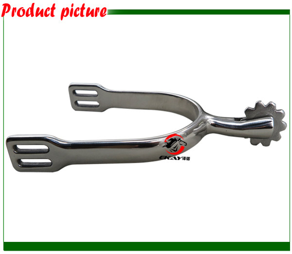 Horse spur.Free shipping stainless steel horse spur with SS rowel.(QY6125)