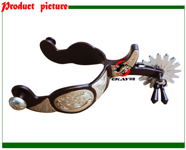 Free shipping ,Antique western spur,horse spur ,men's.Hand engraved GS trims.(QY5112)