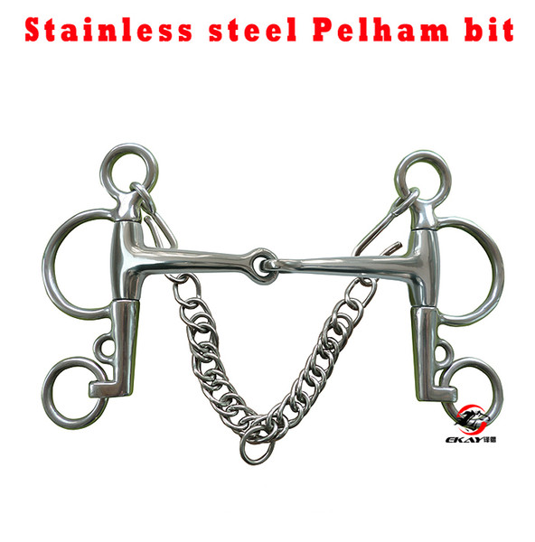 Free shipping Stainless steel horse Pelham bit,Eggbutt jointed mouth ,not rust(QY0715)
