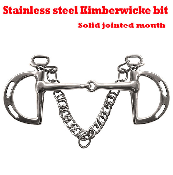 Horse bit,horse product.Free shipping stainless steel Kimberwicke bit.Solid jointed mouth .(QY0902)