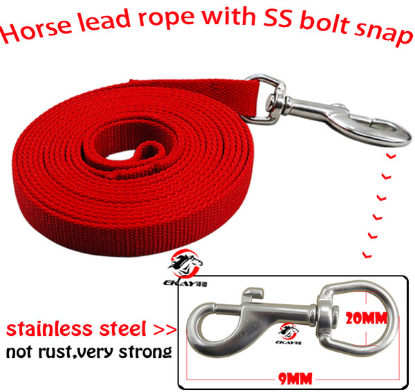 Horse lead rope with stainless steel bolt snap,with hand loop eye.,pet's lead rope,1 piece per lot.(QY1003)