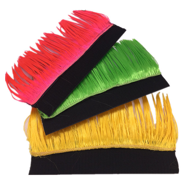 2018 New Outdoor Riding Cap Feather Riding Tools Helmet Decoration Attached Feathers Mohawk Motorcycle Yellow Green Pink