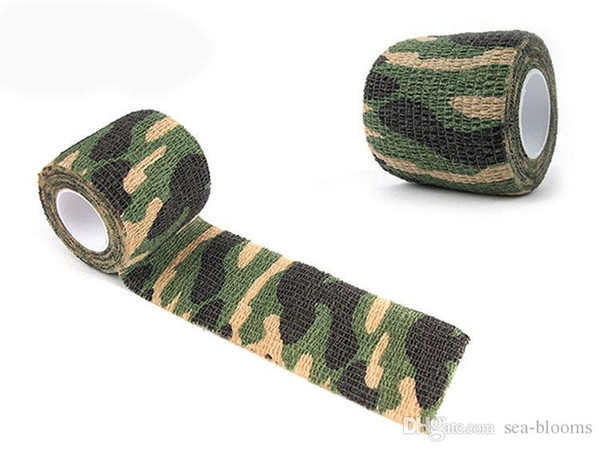 Non-Woven Fabric 5CMx4.5M Telescopic Camouflage Tape Reusable Hunting Camping Wrap Elastic Tactical Stealth Gun Tape Men Outdoor Tools G486F