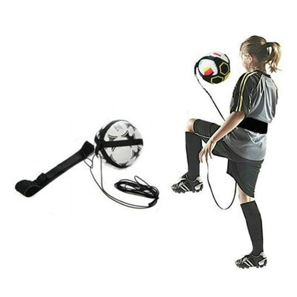 Hands-Free Football Soccer Juggle Kick/Throw Trainer New Ball Locked Net Design Adjustable Waist Belt & Cord for Youth Training