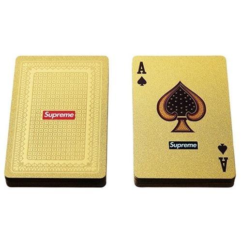 2019 new Toy FW 13s gold poker Fashion logo luxury gold color sup playing cards mens accessory cool