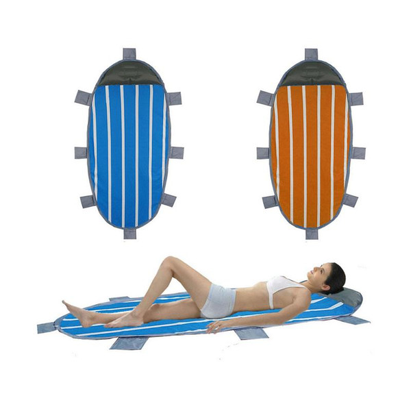 new Moistureproof Air Mattress Inflatable Sleeping bed Camping Pad Outdoor Beach Mat Picnic mat Blanket with Built-in pillow