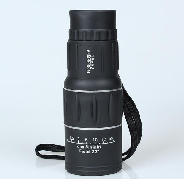Monocular Telescope Dual Focusing Adjustment Spotting Scope for Hunting High Quality Tourism Scope no tripod 16X52 HD