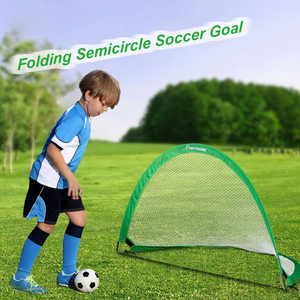 48x30x30 in Semicircle Portable Folding Soccer Goal Child Pop Up Soccer Goal for Sporting Goods Green