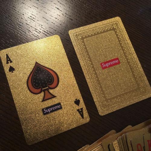 13FW gold poker Fashion logo luxury gold color playing cards toy game