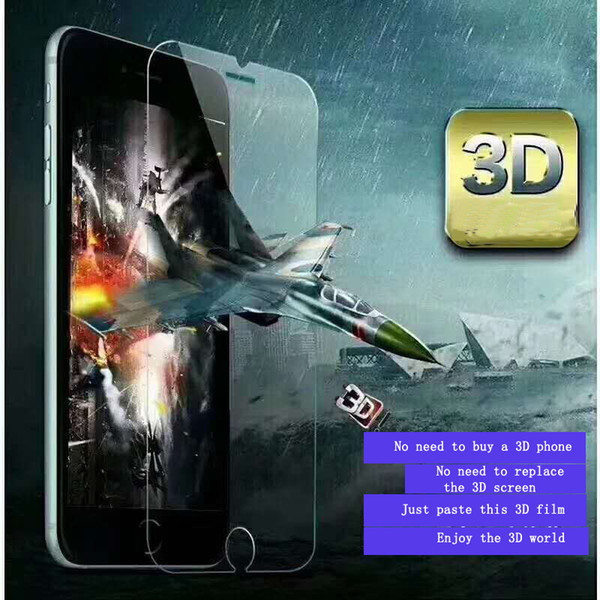 2019 Naked eye 3D mobile phone protective film Protective Glass On The For iPhone 7 8 6 6S Plus Tempered Screen Protector For X XR XS