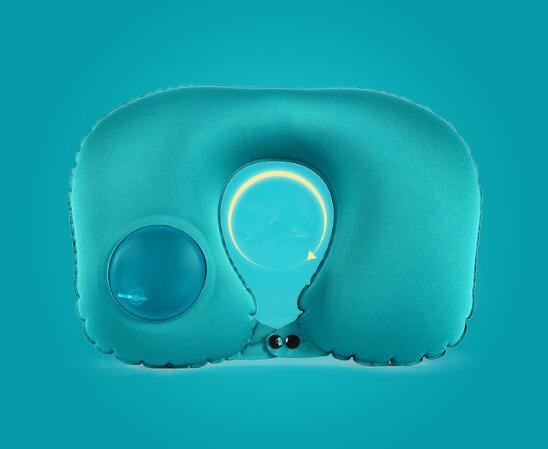 Multi-functional leisure office inflatable lying sleeping pillow push inflatable U-shaped pillow convenient traveling air pillow travel suit