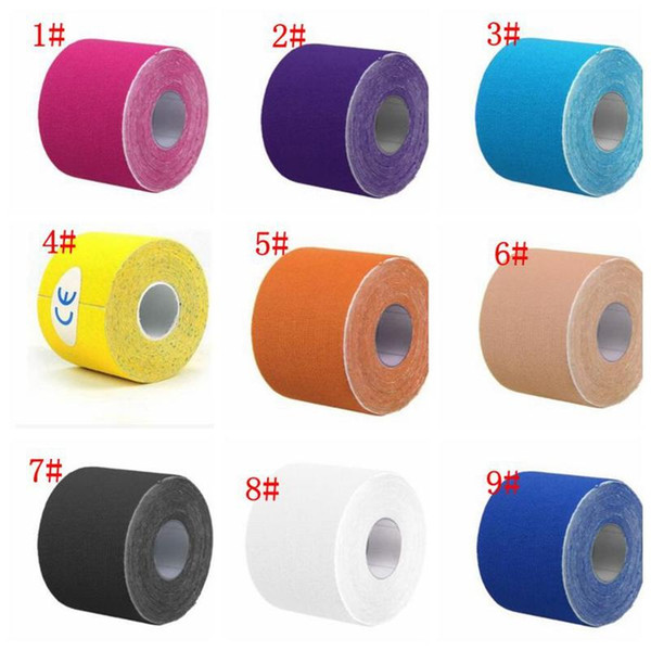 5cm*5m Elastic Bandage Cotton Adhesive Kinesio Tape Sport Injury Muscle Strain Protection Kinesiology Tapes Taping Kinesio